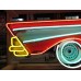 New 57 Chevy Convertible Painted Neon Sign 96"W x 27"H