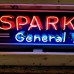 New AC Spark Plug / GM Painted Neon Sign w/Bullnose Ends 9 Feet Wide x 12" High