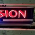 New AC Spark Plug / GM Painted Neon Sign w/Bullnose Ends 9 Feet Wide x 12" High