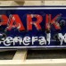 New AC Spark Plug / GM Painted Neon Sign w/Bullnose Ends 9 Feet Wide x 12" High