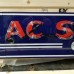 New AC Spark Plug / GM Painted Neon Sign w/Bullnose Ends 9 Feet Wide x 12" High