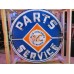 New Single-Sided Allis Chalmers Parts Service Porcelain Neon Sign 48" Diameter