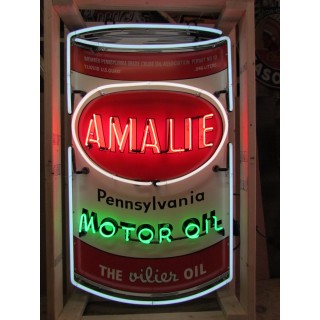 New Amalie Motor Oil "Can" Painted Neon Sign 36"W x 60"H