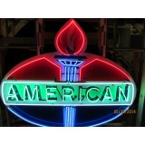 Original American Porcelain Sign with neon 72"W x 60"H