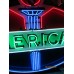 New American Gas Porcelain Sign with Neon 72"W x 60"H