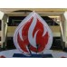 New American Gas Porcelain Sign with Neon 72"W x 60"H