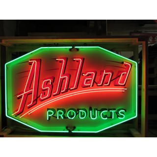 Original Ashland Products Porcelain Neon Sign 70 IN W x 46 IN H