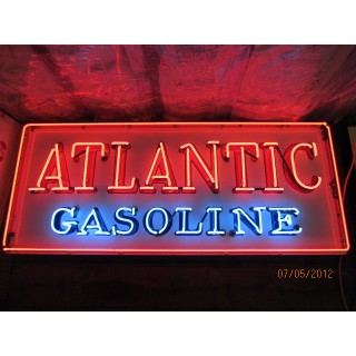 New Atlantic Gasoline Painted Neon Sign 72"W x 30"H