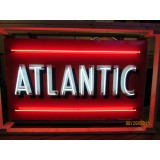Original Atlantic Gas Porcelain Sign with Neon 72"x42" - SSPN