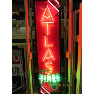 New Atlas Tires Painted Neon Sign 18"x 50"