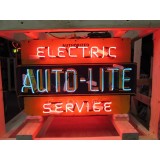 New Autolite Double-Sided Porcelain Neon with Aged Steel Can 30" W x 20" H