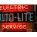 New Autolite Double-Sided Porcelain Neon with Aged Steel Can 30" W x 20" H