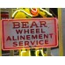 New "Bear Wheel Alinement Service" Painted Neon Sign 34"W x 53"H