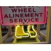 New "Bear Wheel Alinement Service" Painted Neon Sign 34"W x 53"H