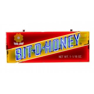 New Bit O Honey Candy Wrapper Painted Neon Sign 78 IN W x 29 IN H