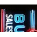 Original Buick Sales & Service Painted Neon Sign 57"W x 48"H 