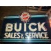 Original Buick Sales & Service Painted Neon Sign 57"W x 48"H 