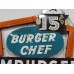 Original Burger Chef Porcelain Neon 19 FT W x 16 1/2 FT H