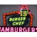 Original Burger Chef Porcelain Neon 19 FT W x 16 1/2 FT H