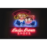 New Buster Brown Painted Animated Neon Sign 54"x54"