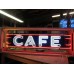 New CAFE Porcelain Sign with Wrap-Around Bullnose Neon 77 IN W x 18 1/2 IN H