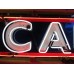 New CAFE Porcelain Sign with Wrap-Around Bullnose Neon 77 IN W x 18 1/2 IN H