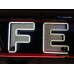 New CAFE Porcelain Sign with Wrap-Around Bullnose Neon 77 IN W x 18 1/2 IN H