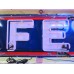 New CAFE Porcelain Sign with Wrap-Around Bullnose Neon 77 IN W x 18 1/2 IN H