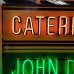 New John Deere / Caterpillar Double-Sided Porcelain Sign with Bullnose & Neon 72"W x 48"H