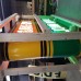New John Deere / Caterpillar Double-Sided Porcelain Sign with Bullnose & Neon 72"W x 48"H