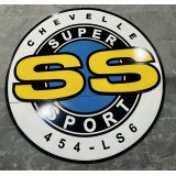 New Chevelle SS 454-LS6 Porcelain Neon Sign 70 IN Diameter