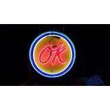 New Chevrolet OK Porcelain Neon Sign 36 Inch Diameter / Free Delivery