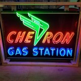 New Chevron Porcelain Neon Sign 60"W x 42"H