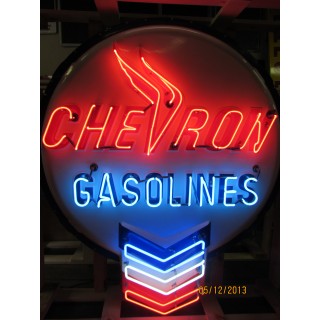 New Chevron Porcelain Neon Sign 48"W x 60"H