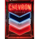 New Chevron Porcelain Neon Sign 39"W x 53"H