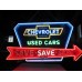 New Chevy "Save" Animated Porcelain Neon 72"W x 36"H