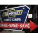 New Chevy "Save" Animated Porcelain Neon 72"W x 36"H