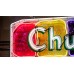 New Chuckles Candy Wrapper Painted Neon Sign 79 IN W x 26 IN H