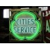 Original Cities Service Porcelain Neon Sign 72" Diameter