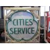 Original Cities Service Porcelain Neon Sign 72" Diameter