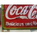 Original Coca-Cola Drug Store Porcelain Neon Sign 60"x46"