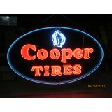 New Cooper Tires Porcelain Neon Sign 48"W x 30"H