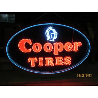 New Cooper Tires Porcelain Neon Sign 48"W x 30"H