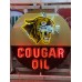 New Cougar Oil Porcelain Neon Sign 60" Diameter
