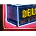 New Delco Batteries "Dry Charge" Porcelain Sign with Neon - 28"W x 20"H 