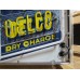 New Delco Batteries "Dry Charge" Porcelain Sign with Neon - 28"W x 20"H 