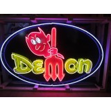 New Demon Porcelain Neon Sign 72"W x 48"H