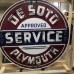 New Desoto Plymouth Approved Service Porcelain Neon Sign 48" Diameter
