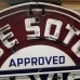 New Desoto Plymouth Approved Service Porcelain Neon Sign 48" Diameter