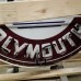 New Desoto Plymouth Approved Service Porcelain Neon Sign 48" Diameter